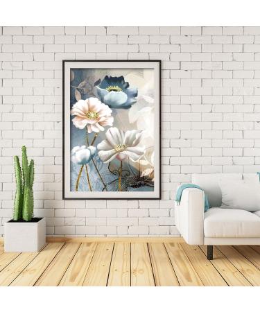 FQOVKYN Flower Diamond Painting Kit - 5D Round Diamond Art for Adults - Perfect Gift and Wall Decoration - 12x16 inches - Buy Online on GoSupps.com