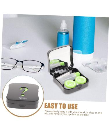 Partykindom Cute Animal Eye Care Set: 2-in-1 Container & Holder for Glasses & Contact Lenses - Clear Stand & Case - Buy Online on GoSupps.com