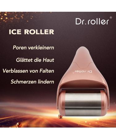 Dr. Roller Ice Roller Face & Eye Massage | Stainless Steel Facial Roller for Swelling Migraine Relief | Rose Gold Skincare Tool - Buy Online on GoSupps.com