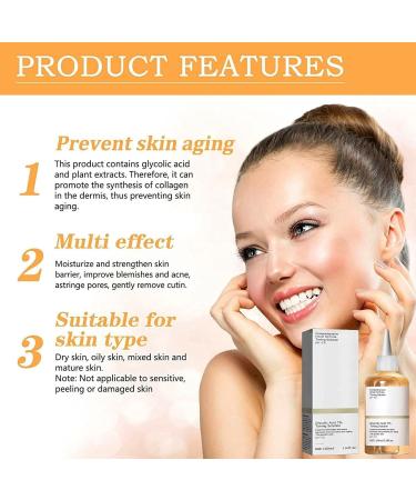 Glycolic Sour 7% Toner Hydrating Toner for Face Glycolic Acid Toning Resurfacing Solution Glycolic Acid 7% Facial Exfoliation for Blemishes and Acne Facial Moisturizer-Repair Damage Skin 100ml - Buy Online on GoSupps.com