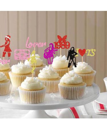 Blumomon 32Pcs Popular Singer Cupcake Toppers Popular Singer Birthday Party Decoration Music Themed Party Fans Party Decoration Singer-32 - Buy Online on GoSupps.com