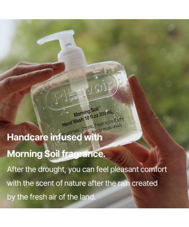 Pleuvoir Morning Soil Hand Wash 10 fl.oz | Moisturizing & Vegan | Cruelty-Free for Sensitive Skin | Amber Musk & Woody Scent - International Shipping Available - Buy Online on GoSupps.com