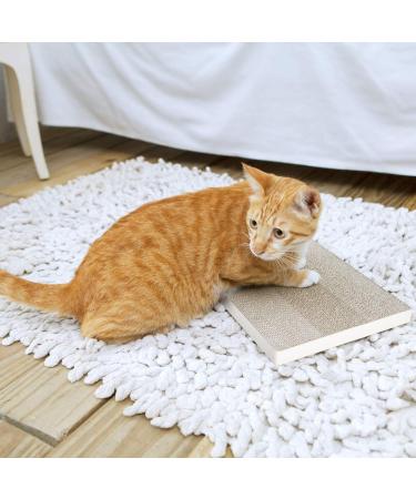 Way Basics Premium Cat Scratcher - Reversible Scratch Pad with Silvervine Organic Super Catnip - White - Buy Online on GoSupps.com