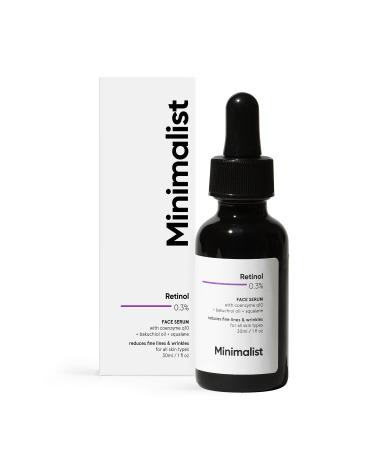 Minimalist 0.3% Retinol Face Serum Night Face Serum With Retinol & Q10 To Reduce Fine Lines & Wrinkles | For Women & Men