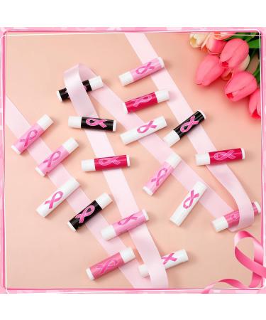 Siifert 25 Pack Breast Cancer Awareness Accessories Gifts Bulk Lip Balms Favors Pink Ribbon Lip Balms Favors Breast Cancer Awareness Month Support Party Items Decorations for Women Men Survivors - Buy Online on GoSupps.com