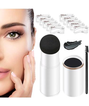 Eyebrow Tinting Kit - Waterproof Eyebrow Tinting Kit with 10 Eyebrow Stencils - Long Wear Eyebrow Shaping Cosmetics Women Brow Tinting Makeup Stencils for Girlfriend Pettis Neutral Black Gray - Buy Online on GoSupps.com