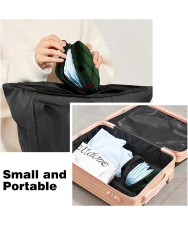Portable Tartan Plaid Storage Bag for Women & Girls | Menstrual Cup Holder | Stylish Bandage Pouch - Buy Online on GoSupps.com