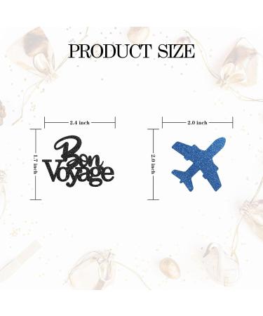 INNORU Bon Voyage Cupcake Toppers Travel Theme Party Cupcake Decor Moving Away Going Away Airplane Sign Baby Shower Graduation Retirement Party Decorations Supplies Pack of 24 Glitter - Buy Online on GoSupps.com