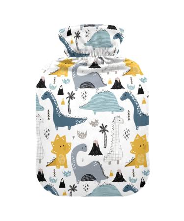 Cute dinosaur heat bottle with reference heat bottles for pain relief water heating pillows hot water bottle for neck and shoulder pain 1 l