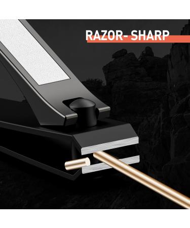 BEZOX Nail Clippers Set - Straight and Curved Blade - Premium Trimmer Cutter for Thick and Ingrown Nails - BLACK - Buy Online on GoSupps.com