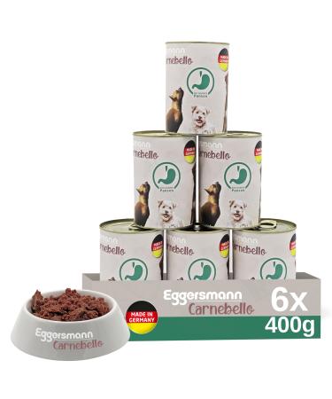 Eggersmann Carnebello Nourriture pour chien humide avec panse (6 x 400 g) - Nourriture compl te pour chiens adultes - Nourriture humide savoureuse et de qualit sup rieure pour chiens