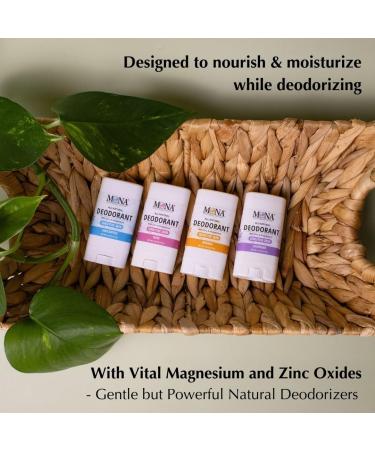 MONA All Natural MINI DEORORANT For Women & Men | Vegan & Safe for Sensitive Skin | Aluminum & Baking Soda free Deodorant with All Natural Fragrance | (Travel 4-Pack VAR-1 (0.53 Oz each)) - Buy Online on GoSupps.com