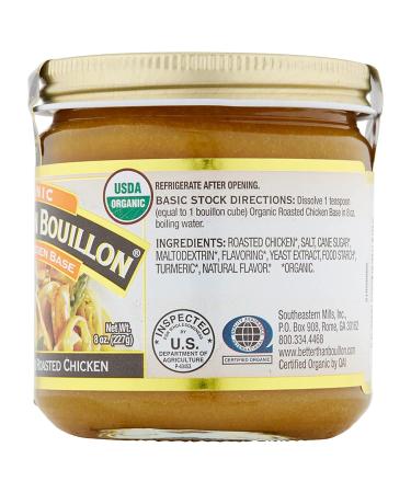 Organic Roasted Chicken Base - USDA Organic | 8-Ounce Jar | 38 Servings - Better Than Bouillon - Buy Online on GoSupps.com