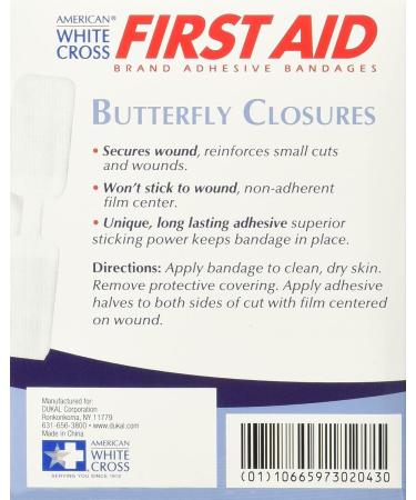 Medique Products 60233 Butterfly Bandage Medium - First Aid Adhesive Bandages - Buy Online on GoSupps.com