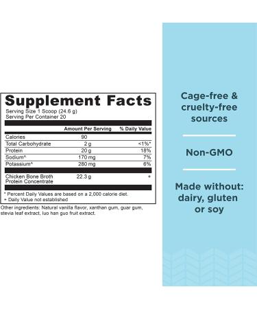 Dr. Axe Ancient Nutrition Bone Broth Protein Vanilla - 17.4 oz | Nutrient-Rich Superfood - Buy Online on GoSupps.com