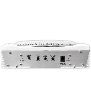 Lanzar AQTB8 White Low Profile Marine Subwoofer - 1000W 8 Slim Active Waterproof Bass Speaker for Marine Vehicles - Buy Online on GoSupps.com
