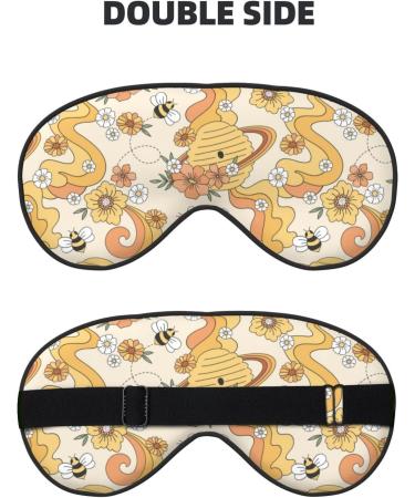 Shop Groovy Floral Adjustable Sleep Mask | Double-Sided Soft Eye Covers for Perfect Shading & Eye Edema Relief - International Shipping Available - Buy Online on GoSupps.com