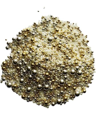 Sprinkles Edible Mix Sugar 120g/4.2oz Candy Baking Cake Decorations Cupcake Toppers Cookie Decorating Celebrations Edible Fancy Sprinkles Jimmies for Ice Cream Donut Chocolate (Gold silve white) - Buy Online on GoSupps.com