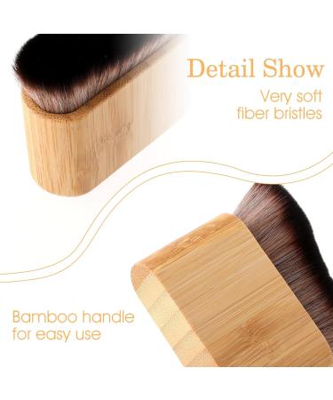 Prasacco Browning Brush - 7x6.8 cm Flat Makeup Brush with Wooden Handle | Self-Tanning & Multifunctional Body Powder Brush - Buy Online on GoSupps.com