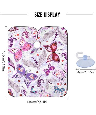Waterproof Barber Cape - Butterfly & Cheetah Pattern Hair Cutting Bib for Men & Women | Unisex Haircut Cape - Buy Online on GoSupps.com
