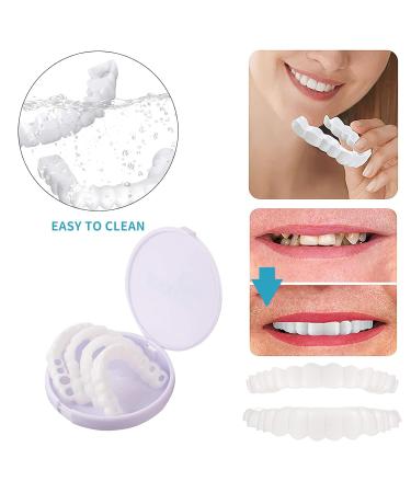 KHIRY Cosmetic Veneers - 4 Pairs Instant Teeth Temporary Dentures | Upper & Lower Snap-On Comfort Solution - Buy Online on GoSupps.com