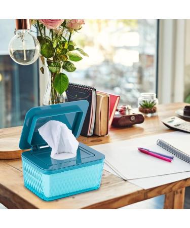 Wipes Dispenser Baby Wipes Case with Lid Removable Portable Wet Wipe Pouch Baby Holders Wipes Freshh Easy Open and Close Non-Slip Wipes Dispenser Secure Lid Keeps Wipes Freshh for Home Blue - Buy Online on GoSupps.com