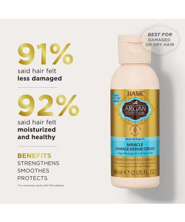 HASK Argan Oil Miracle Damage Repair Cream - All Hair Types Color Safe Gluten-Free Sulfate-Free Paraben-Free - Shop Internationally - Buy Online on GoSupps.com