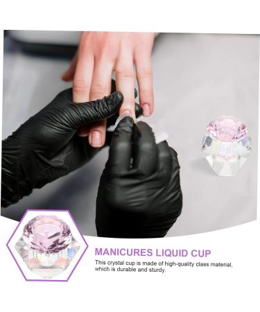 minkissy 5 Pcs Nail Art Crystal Cup Glass Dappen Dish Glass Containers with Lids Crystal Nail Cup Crystal Dappen Dish Dappen Dish for Nails Flower Dappen Dish Bowl White Crystal 5.5x5.5cmx5pcs Pinkx5pcs - Buy Online on GoSupps.com