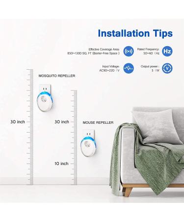 Ultrasonic Pest Repeller 6 Pack - Electronic Rodent & Insect Control for Home, Kitchen & Warehouse - Buy Online on GoSupps.com
