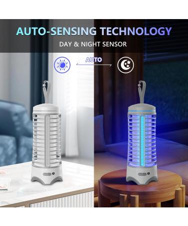 Imenlox Bug Zapper Outdoor with LED Light Cordless Mosquito Zapper Indoor 2500mAh Electric Rechargeable Fly Zapper 2-in-1 Portable Fly Traps Fly Zapper for Home Backyard Camping Patio(White) - Buy Online on GoSupps.com