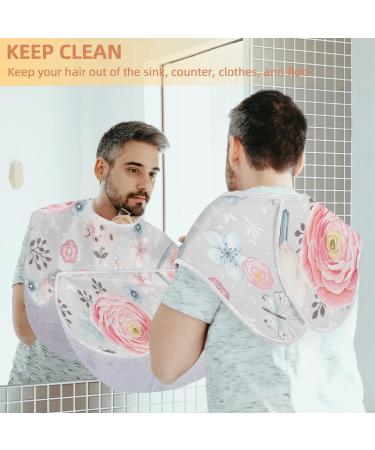 Beard Bib Apron for Men | Waterproof Hair Catcher & Grooming Cape - Rose Butterfly Design - Buy Online on GoSupps.com