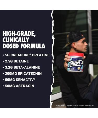 Ghost Size Muscle Builder Supplement - Warheads Sour Watermelon Flavor - 30 Servings for Muscle Growth & Strength - Vegan, Sugar & Gluten-Free - Buy Online on GoSupps.com