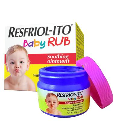 Resfriol-ito Baby Rub - Gentle Soothing Chest Ointment Balm for Babies 3 months or older 1.76 Oz