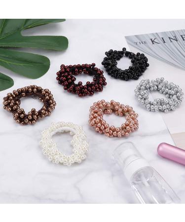 Elastic Hair Ties & Scrunchies - 6-Piece Art Pearl Hair Bands for Women Girls & Kids - Stylish Hair Jewelry - Buy Online on GoSupps.com