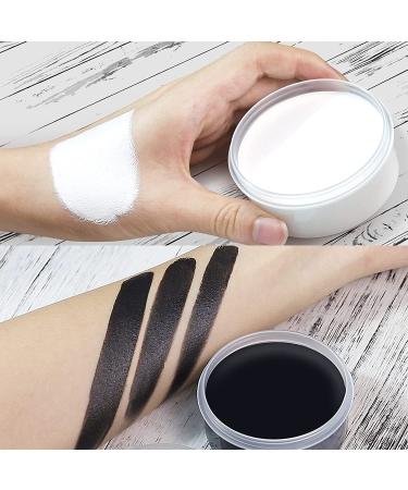 BOBISUKA Glow in the Dark Black & White Face Body Paint Set - 140g Professional Palette for Art, Theater, Halloween & Cosplay - Buy Online on GoSupps.com