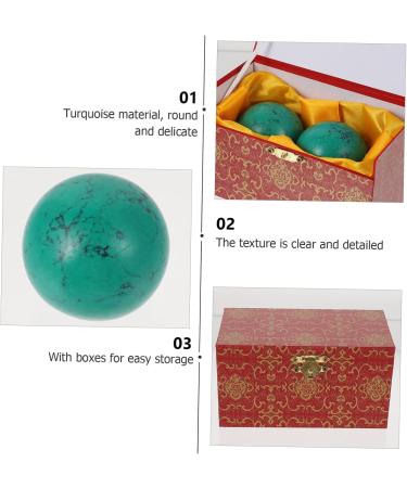 Magiclulu 10 PCS Turquoise Hand Training Balls - Green Gemstones for Fitness Tinkering and Chinese Medicine - Buy Online on GoSupps.com