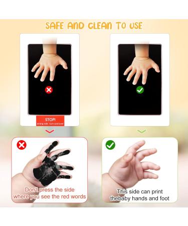 ENNIYU Baby Handprint and Footprint Kit - 2 Ink Pads with 4 Imprint Cards - Safe Clean-Touch Pad for Baby Feet and Hands - Buy Online on GoSupps.com