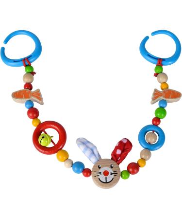 Eichhorn Baby Car Chain - 50cm Rabbit Motif | 100% FSC Certified Beech Wood | Safe for Infants - Buy Online on GoSupps.com