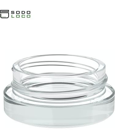 90 Pack of 7ml Low Profile Thick Glass Jars with Black Lids for Oil, Lip Balm, Wax, and Cosmetics - Clear Glass Containers - Buy Online on GoSupps.com