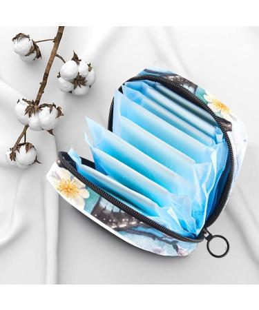 Stylish Butterfly & Floral Napkin Storage Bag Portable Zipper Design for Teen Girls & Women | Perfect Gift - Buy Online on GoSupps.com