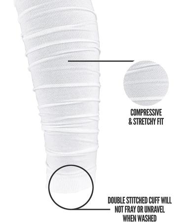 Nxtrnd Football Leg Sleeves for Men & Boys - White - One Size (Pair) - Buy Online on GoSupps.com