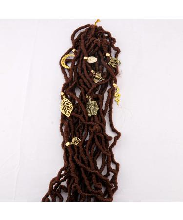 20 PCS Adjustable Locs Hair Clips | Vintage African Hair Charms | DIY Locs Accessories | Bronze and Gold - Buy Online on GoSupps.com