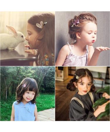 10 Pairs Girls Hair Clips Star/Crown/Heart/Butterfly Shaped HairPins Cute Hair Clips Metal Snap Barrettes Sparkly Heart Shaped Hair Clips for Kids Hair Accessories - Buy Online on GoSupps.com