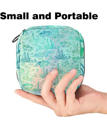 Buy Muooum Menstrual Polster Bag - Retro Musical Notes - Zip Pockets for Women & Girls - 4.7 x 6.6 - Perfect Tampon Organizer - Buy Online on GoSupps.com