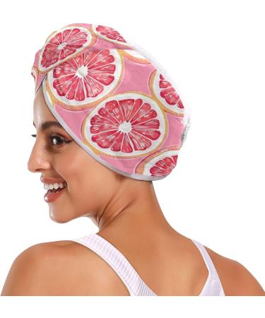 Super Absorbent Small Pink Grapefruit Hair Towels - 2 Pack Quick Dry Turbans for Women & Girls - Buy Online on GoSupps.com
