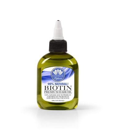 Ethereal Nature 99% Natural Hair Oil Blend with Biotin, clear, 2.54 Fl Oz Biotin 75ml