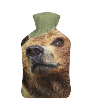 Bear Hot Water Bottle With Cover Plush Bed Bottle Hand Warmer For Adults And Children 26.5X15.3cm