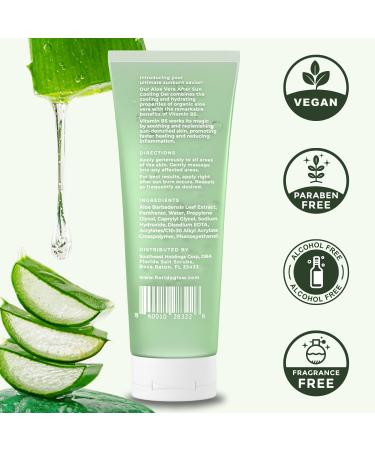 Organic Aloe Vera After Sun Gel - Sunburn Relief & Moisturizer - 98% Pure Vitamin B5 Enriched Non-Sticky Formula by Florida Glow - Buy Online on GoSupps.com