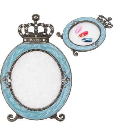 MAMJENNI Nail palette for mixing nail polish gel makeup cream resin material durable smooth texture easy to clean crown design stand (Antique Bronze) - Buy Online on GoSupps.com