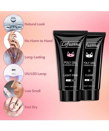 Poly Nail Gel Set - Complete Poly Gel Nail Kit & Manicure Tools for At-Home Nail Art - Starter Kit for Gel Nails - Buy Online on GoSupps.com